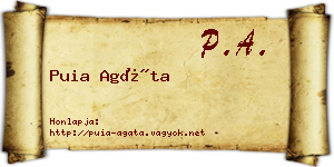 Puia Agáta névjegykártya